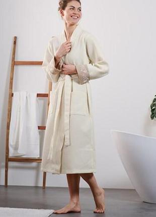 Роскошный удобный женский вафельный халат от tcm tchibo (чибо), нитечка, s-l