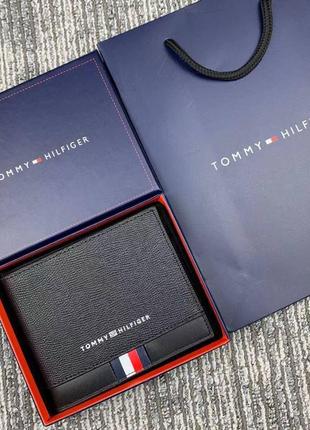Кошелек Tommy hilfiger мужской черный портмоне на подарок1 фото