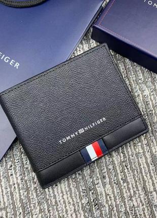 Кошелек Tommy hilfiger мужской черный портмоне на подарок2 фото