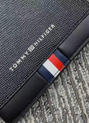 Кошелек Tommy hilfiger мужской черный портмоне на подарок7 фото