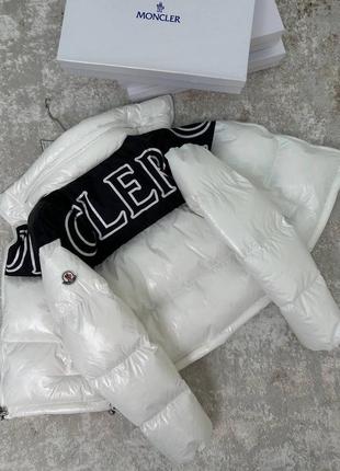 Белая куртка монклер moncler5 фото