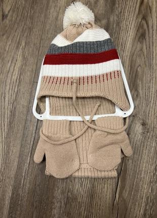Набор детский ( шапка, шарф, перчатки)