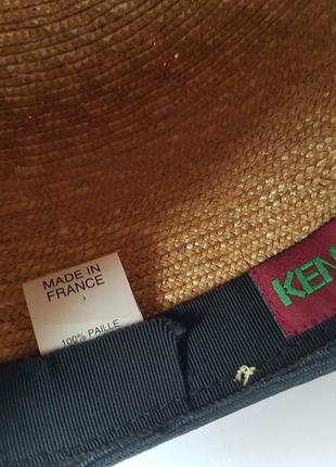 Стильний жіночий капелюх, kenzo, франція, солома, 55-56.7 фото