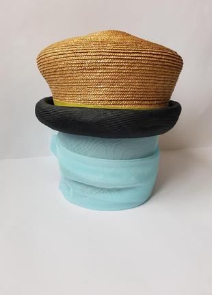 Стильний жіночий капелюх, kenzo, франція, солома, 55-56.2 фото