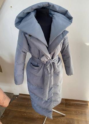 Жіночий зимовий пуховик халат, дуже якісний, легкий, повітряний, приємний на дотик, 42-56 розміри