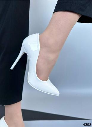 Туфлі лодочки на шпильці жіночі екошкіра лак2 фото