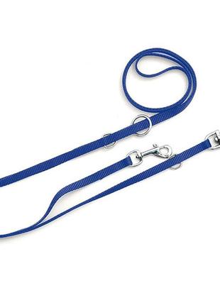 Повідець перестібка для собак flamingo art sportiv leash 2 см х 2 м синій (4016598636503)