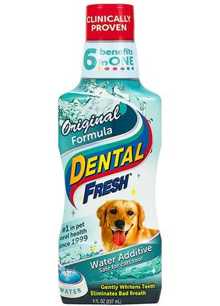 Рідина проти зубного нальоту та запаху synergylabs dental fresh з пащі собак і кішок 0.237 л (736990004222)