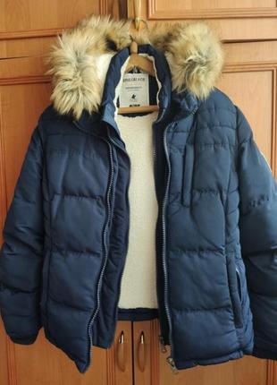 Тепла зимова куртка унісекс з капюшоном, подвійна застібка1 фото