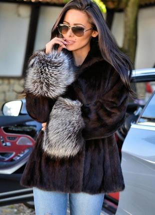 Норковая шуба италия мех- элита saga furs хит продаж