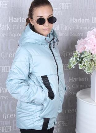 Куртка девчачья демисезонная лаке лак р.подросток 9-13 лет (134-158 см) amodeski - это мода и стиль7 фото