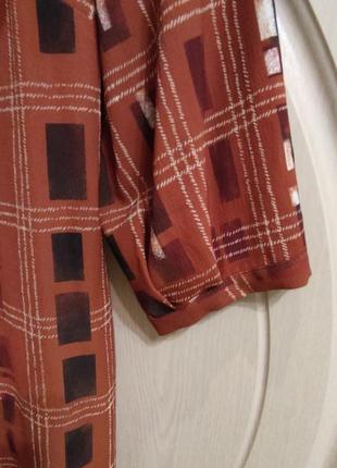 Вискозная блуза трикотажная с длинным рукавом р.52/ uk162 фото
