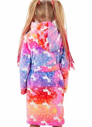 Теплий яскравий дитячий махровий халат, єдиноріг, зоряні війни