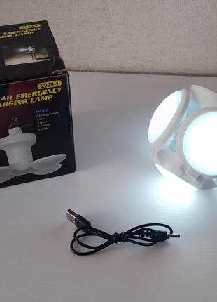 Кемпінгова лампа на акумуляторі  ліхтар блек аут3 фото