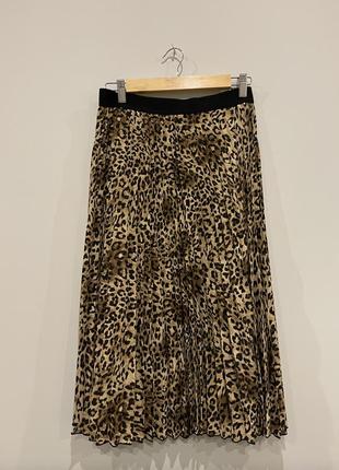 Юбка леопардовая плиссе