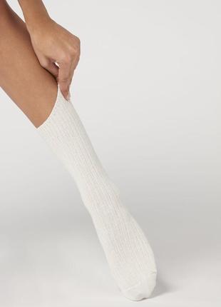 Calzedonia короткие носки в рубчик из шерсти и кашемира1 фото