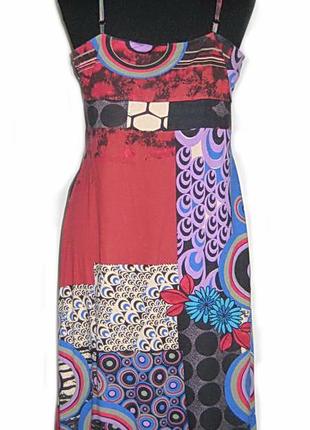 Яркое трикотажное платье-сарафан р 40-42 вискоза3 фото