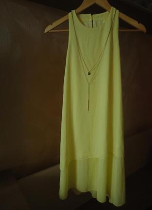 Платье atmosphere р. 12/40/38 желтое платье шифоновое платье atmosphere