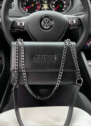 Сумка guess black nickel 😍