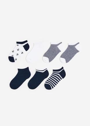 Шкарпетки кольорові якоря від h&m -7 шт від 28 до 32 розміру