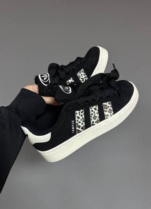 Кросівки adidas campus “black / leopard” premium2 фото