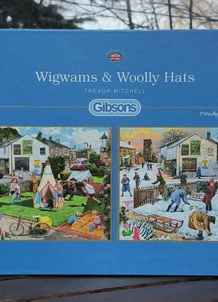 Пазлы gibsons wigwams &amp; wolly hats 2×500 элементов