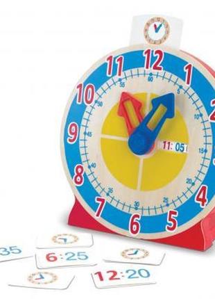 Розвивальна іграшка melissa&doug дерев'яний розумний годинник (md14284)2 фото