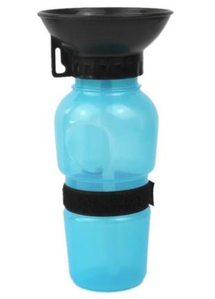 Поїлка для собак переносна dog water bottle 7363, синя