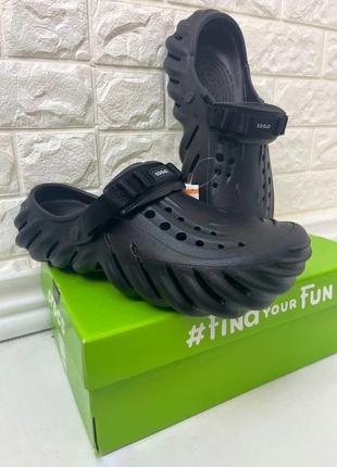 Крокси чоловічі crocs echo clog black