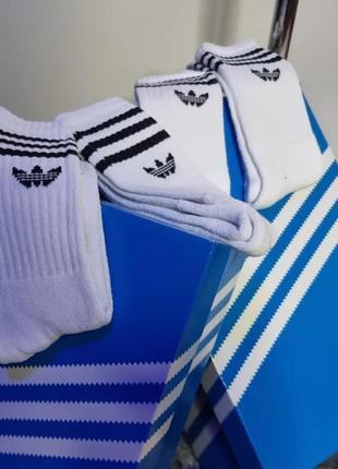 Теплі шкарпетки adidas в білому кольорі / теплі носки adidas2 фото