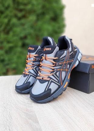 Кроссовки asics gel-kahana 8 серые с оранжевым5 фото