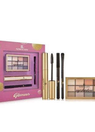 Подарочный набор косметики patricia ledo glamour палетка тени для век тушь черная для...