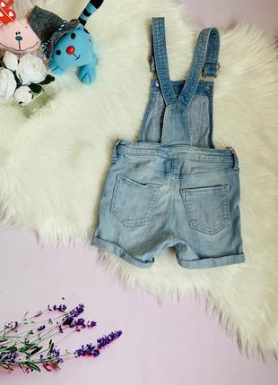 Джинсовый комбинезон h&m девочке 7-8 лет