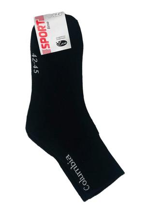 Шкарпетки чоловічі махрові високі sport 27-31 розмір (42-46 взуття) зимові чорний2 фото