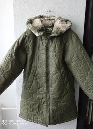 Куртка,пальто zara,стьобане. р 152