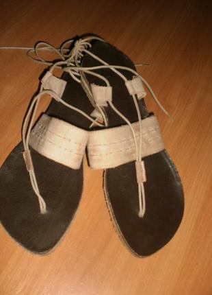 Шикарні мегазручні шкіряні сандалі в етностилі розмір 41
