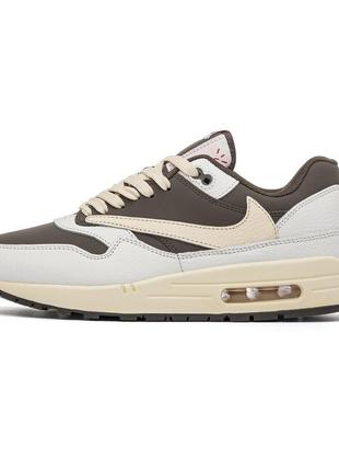 Nike air max 1 x travis scott white brown