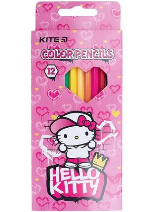 Олівці кольорові kite hello kitty hk21-051, 12 кольорів (4063276039378)