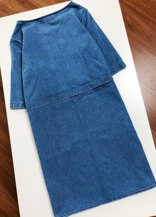 Стильное джинсовое платье f&f6 фото