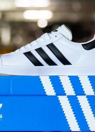 Мужские кроссовки  adidas gazelle white black