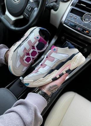 Мужские кроссовки  yohji yamamoto y3 adidas shoes white pink
