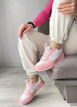 Женские кроссовки  nike air force 1 pink 16 фото