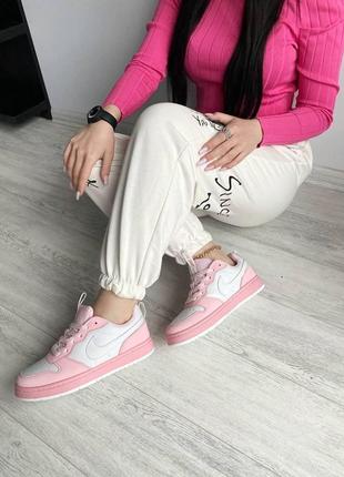 Женские кроссовки  nike air force 1 pink 13 фото