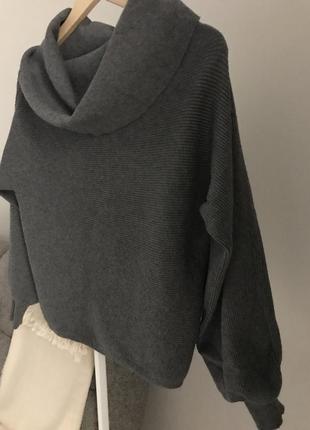 Zara мягкий серый джемпер4 фото