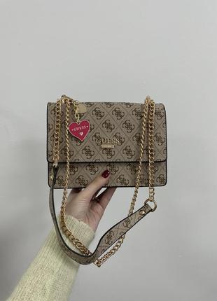 Сумка у стилі guess mini bag gold