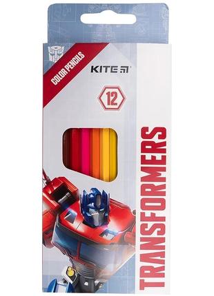 Карандаши цветные kite transformers tf21-051, 12 цветов (4063276039403)