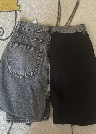 Шикарные джинсы pull&bear прямые двухцветные 🖤🩶4 фото