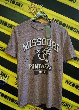 Меланжева футболка з логотипом команда американського футболу missouri panthers