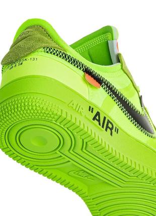 Мужские кроссовки nike air force x off white 1 low green2 фото