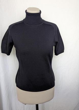 Синя шовкова футболка водолазка repeat